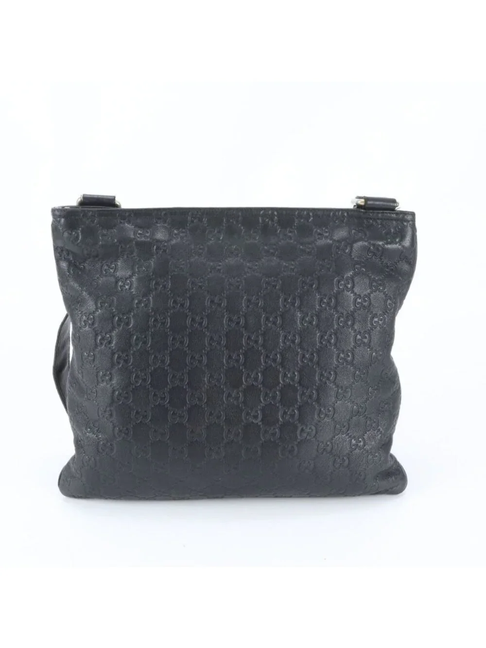 Gucci Guccissima Leather Shoulder Bag Crossbody Messenger Black